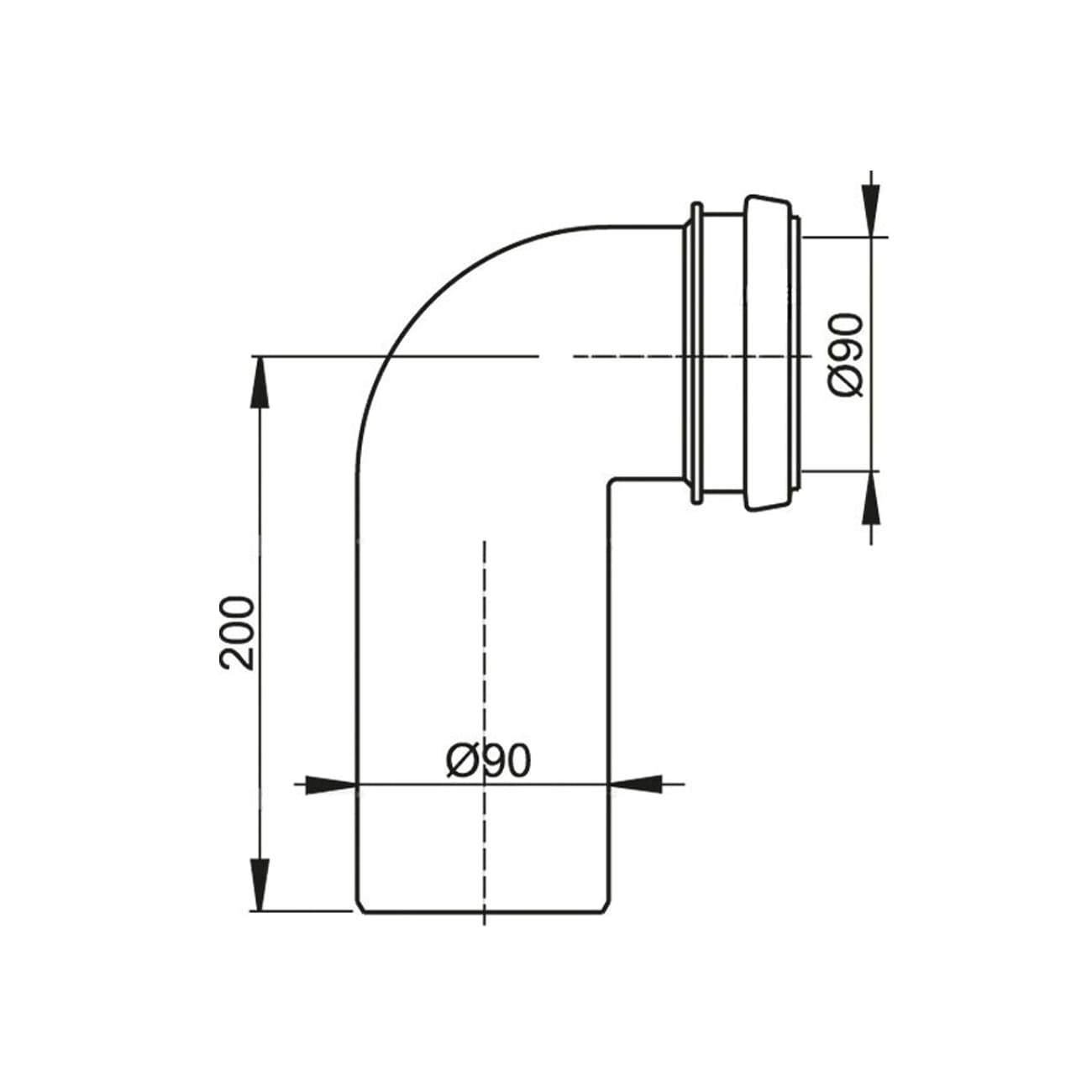 Колено стока Alcaplast M908