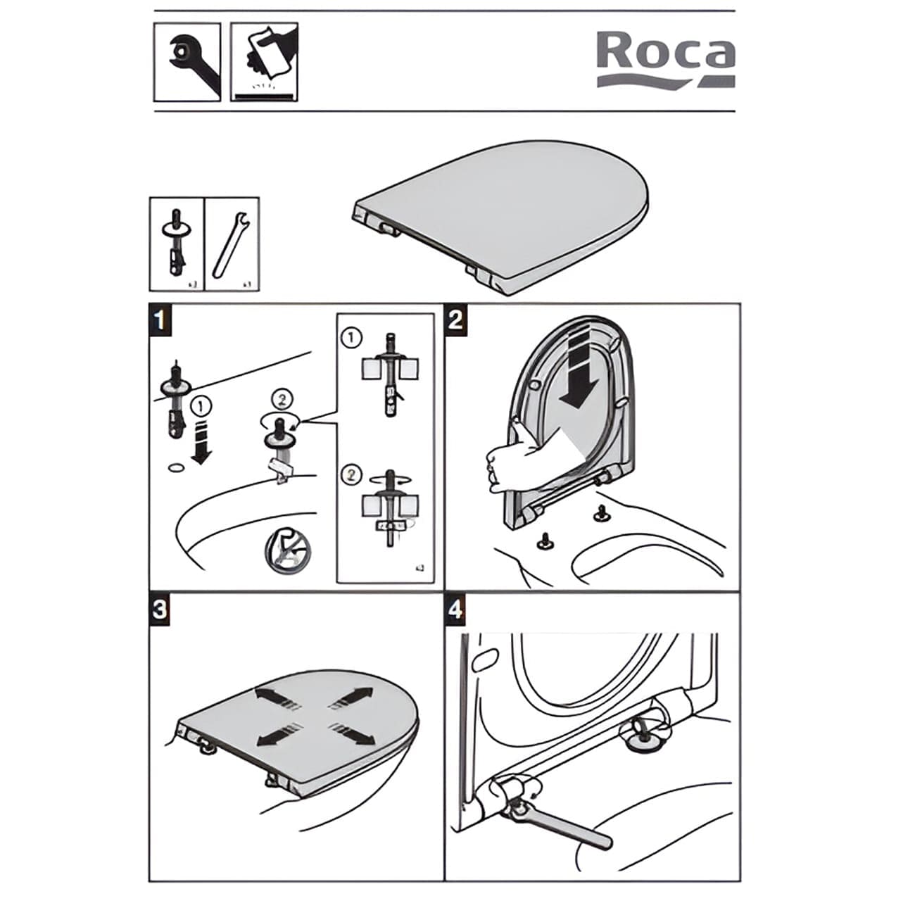 Крепление для сиденья с крышкой унитаза Roca AI0023400R